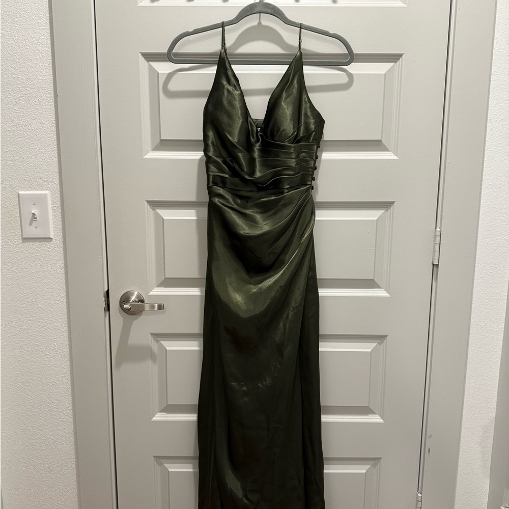 David’s Bridal Green Dress Galina Signature